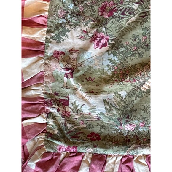 2 vintage Captured In Time by RobynPandolph  Floral Square Ruffled Pillowcases - Picture 5 of 10